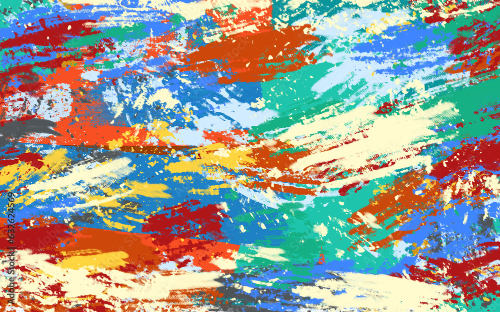 digital colorful paint stroke art abstract background