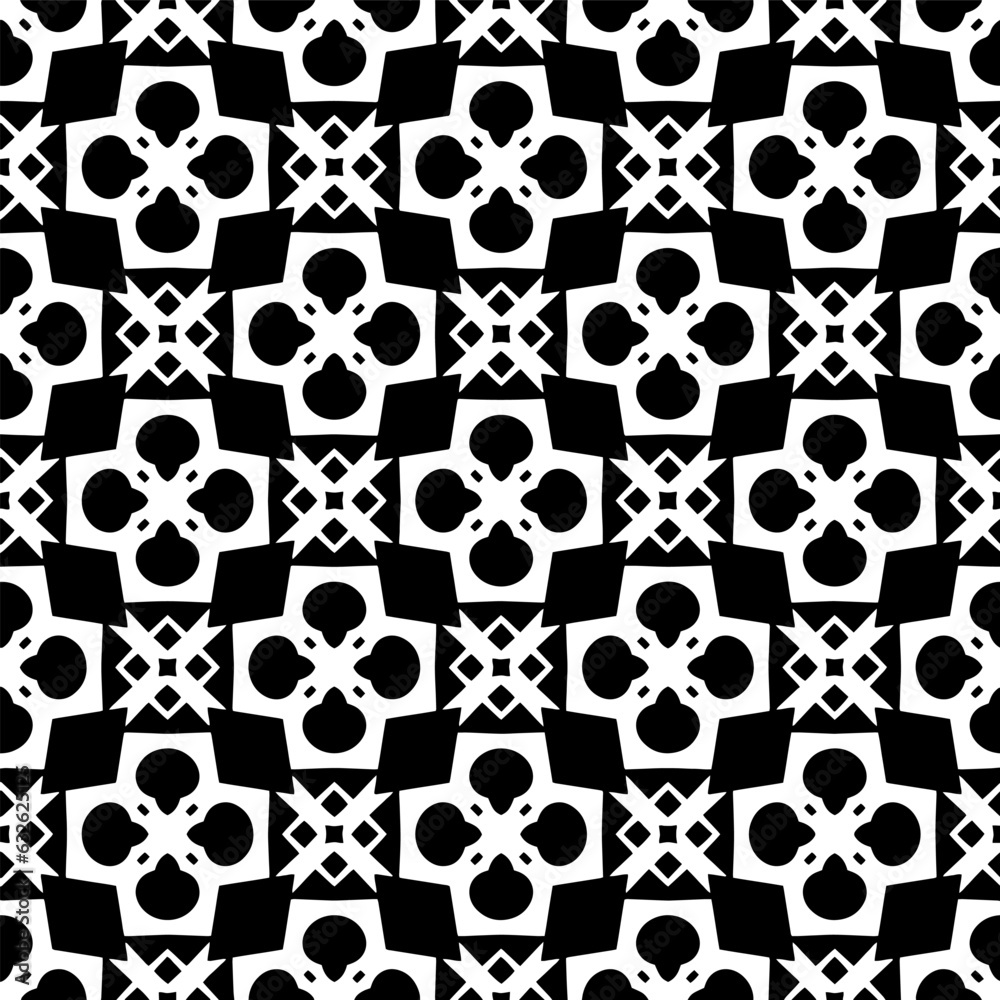 Seamless pattern. Figures ornament.Black and white pattern for fashion, textile design, on wall paper, wrapping paper, fabrics and home decor.
Seamless pattern. Figures ornament.Black and white pattern for fashion, textile design, on wall paper, wrapping paper, fabrics and home decor.