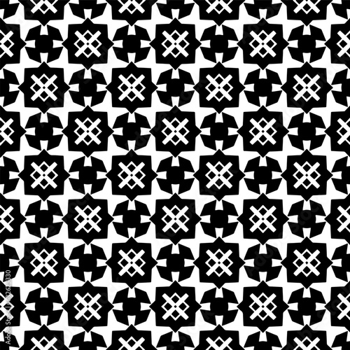 Seamless pattern. Figures ornament.Black and white  pattern for fashion  textile design   on wall paper  wrapping paper  fabrics and home decor. 
