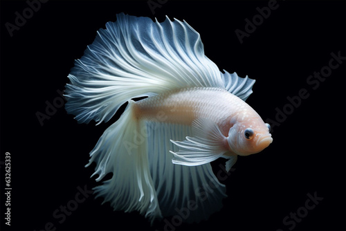 A beautiful white betta fish