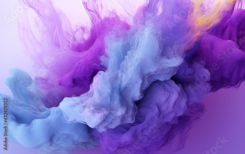 Dense Dark Purple Liquid Smoky Abstract Background Generative AI