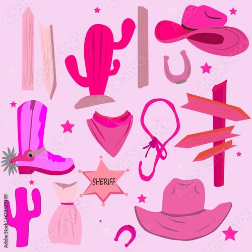 set of the pink season of the American rodeo. © Evgeniia