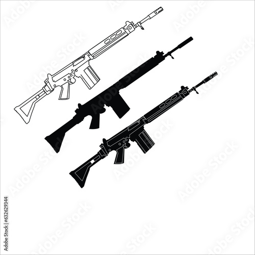 illustration of three gun