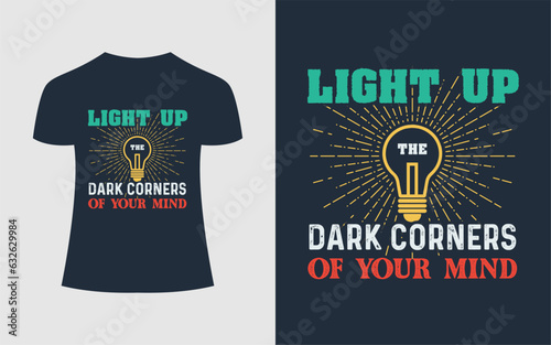 Wellness awareness t-shirt design template 