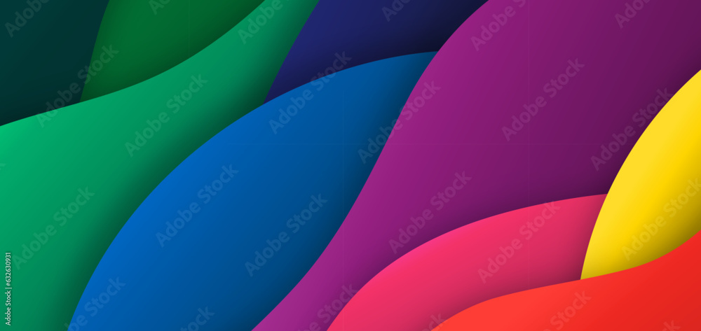 Abstract colorful background, wavy rainbow background design. Abstract background with colorful waves. Modern fluid background vector illustration