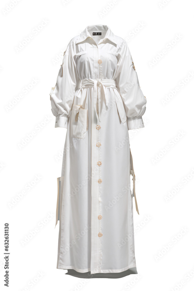 Female Mannequin Costume Reference on a Transparent Background