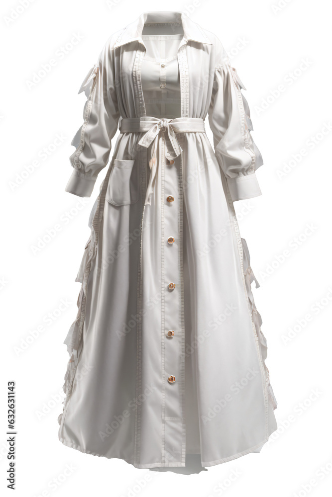 Female Mannequin Costume Reference on a Transparent Background