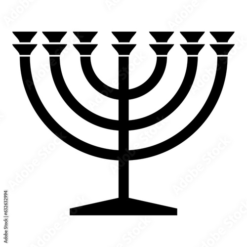 hanukkah menorah with candles