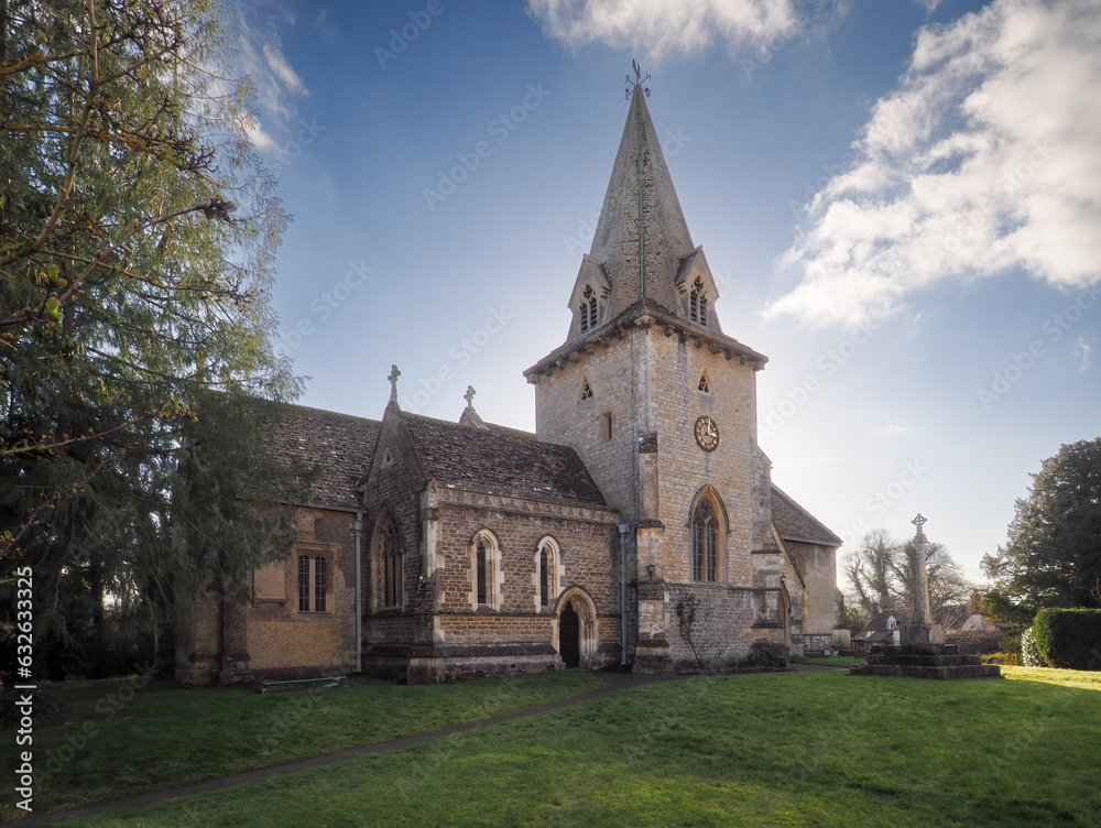 Church of the Holy Trinity, which dates from the 12th century, Ardington, Oxfordshire, UK