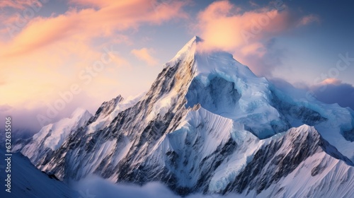 majestic view mt cook highest peak dusted snow southern alps new zealand generative AI
