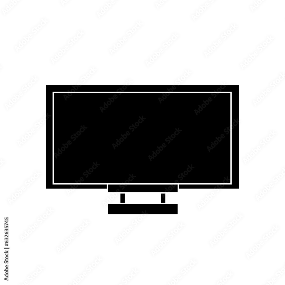 Icon, TV symbol silhouette. Black with white outline
Icon, TV symbol silhouette. Black with white outline