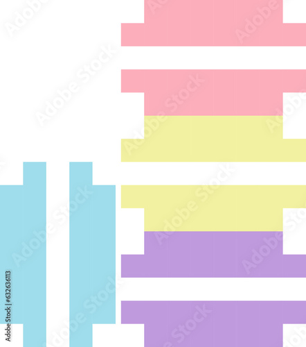 Macaron cartoon icon in pixel style