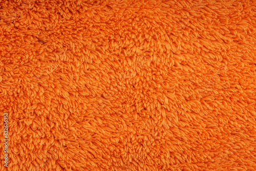 Orange microfiber cloth close-up view