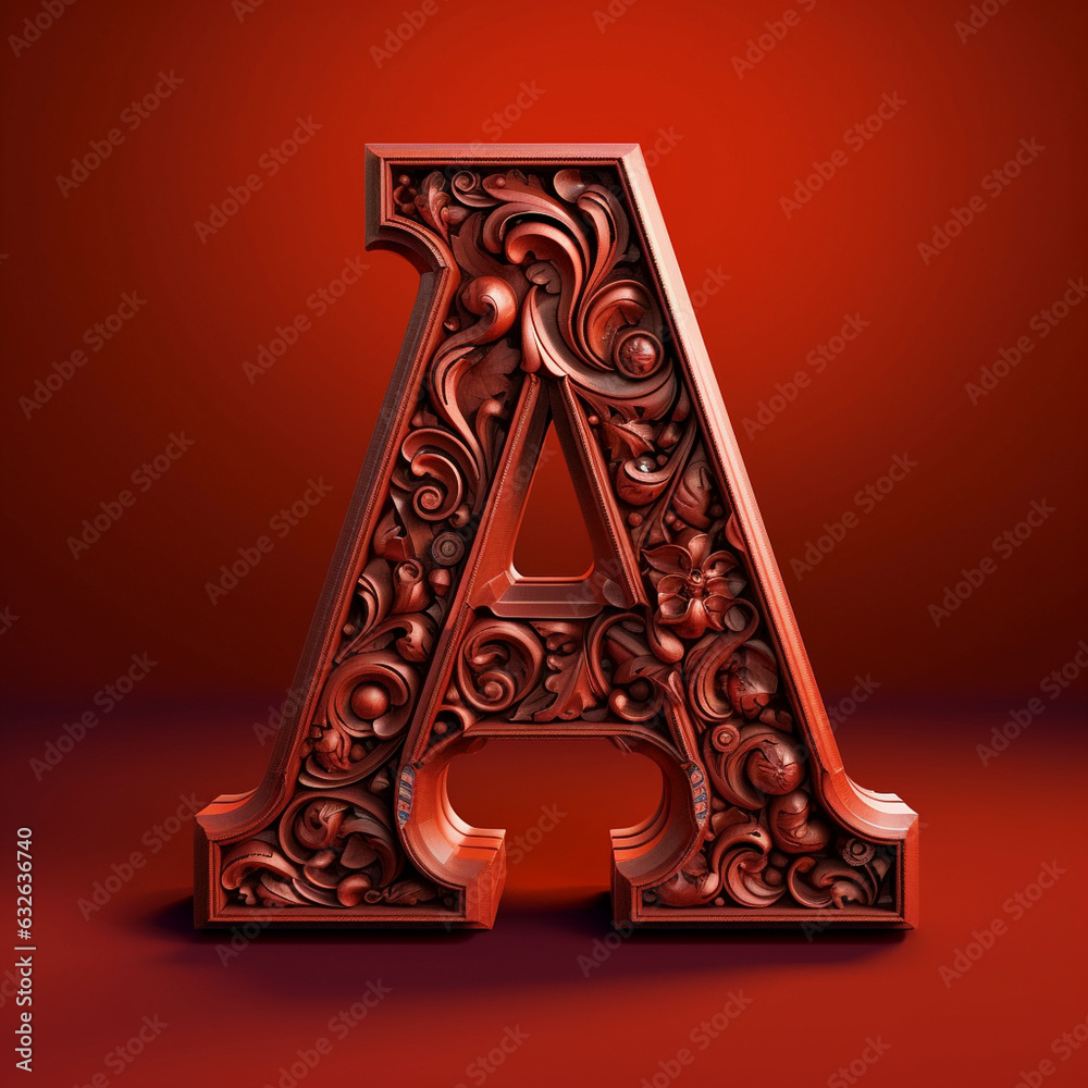 Letter A made of chocolate Letter A made of chocolate