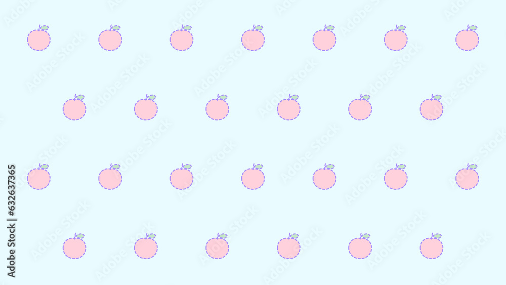 シンプルな林檎のパターン壁紙★