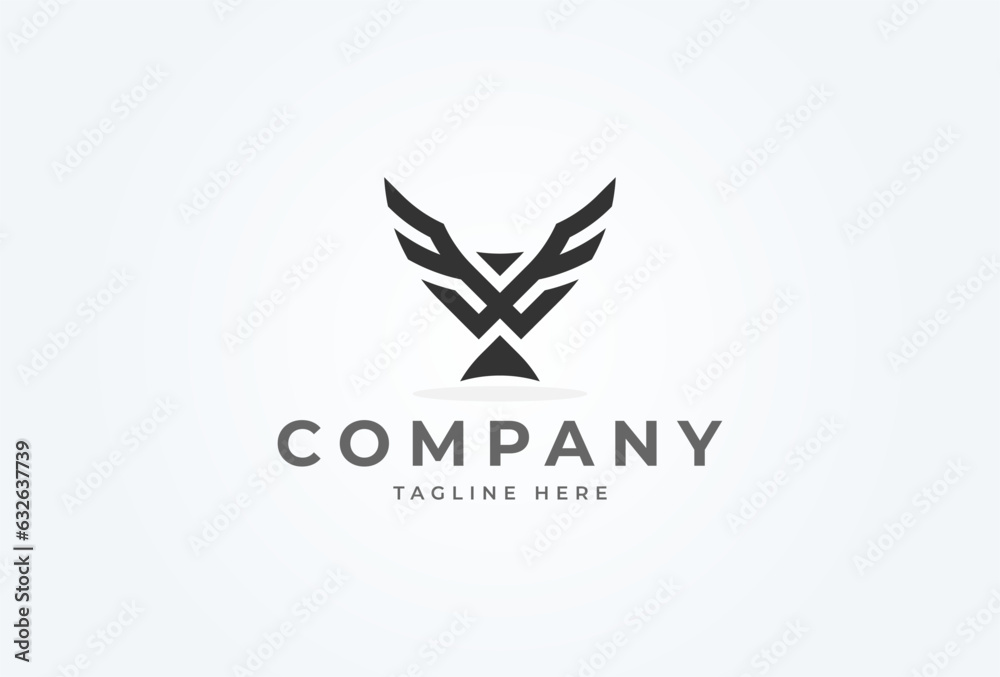 Initial EE Eagle logo. modern eagle bird with letter E combination. vector illustration Initial EE Eagle logo. modern eagle bird with letter E combination. vector illustration