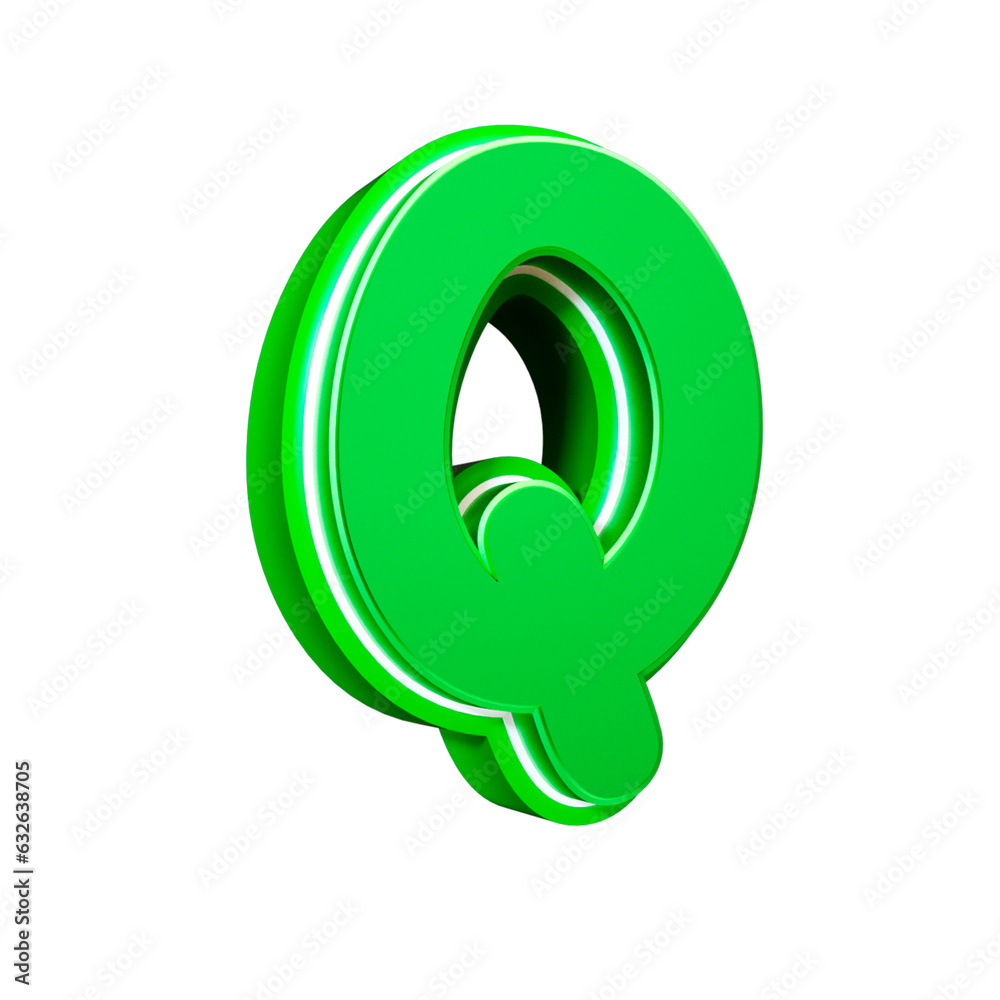 3d render font green style 3d render font green style