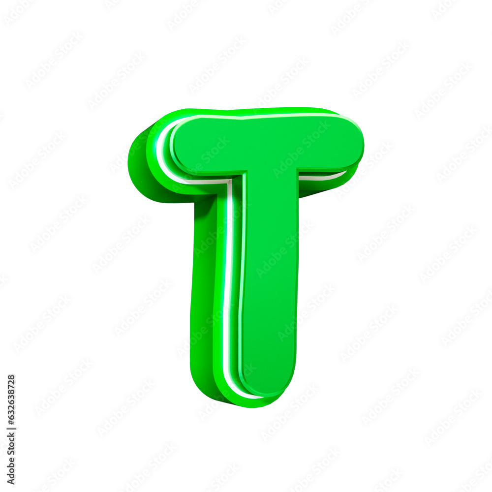 3d render font green style 3d render font green style