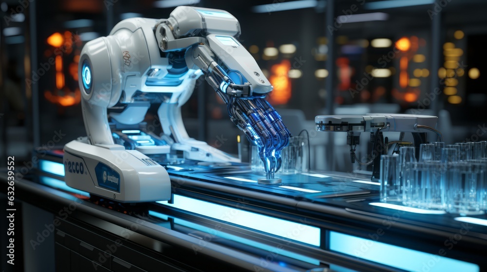 Efficient Automation and Advanced Machinery Transforming Industrial Manufacturing, generative AI Efficient Automation and Advanced Machinery Transforming Industrial Manufacturing, generative AI