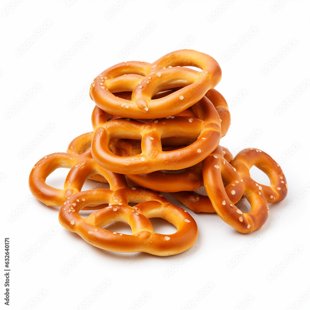 Pretzels on a white background. Pretzels on a white background.