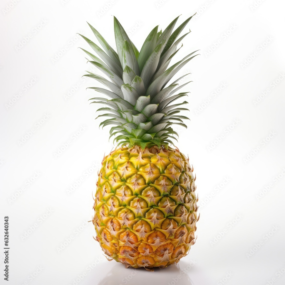 pineapple isolated on white generative AI pineapple isolated on white generative AI