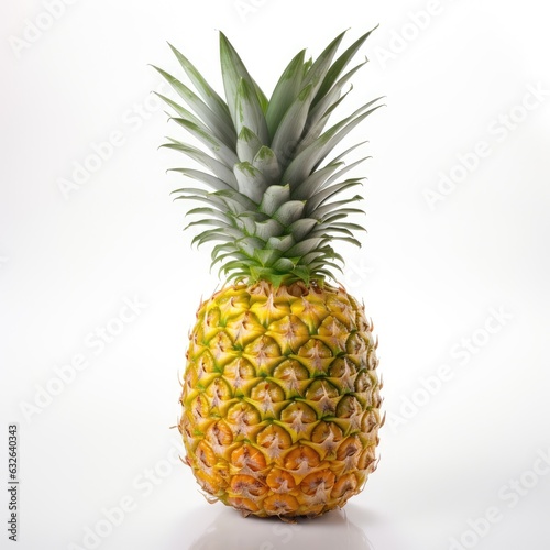 pineapple isolated on white generative AI