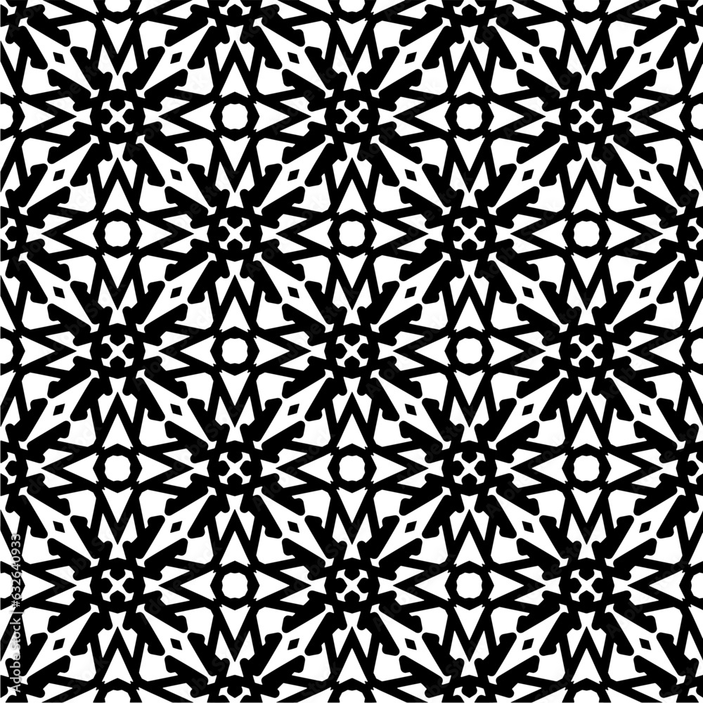Black and white pattern . Figures ornament.Seamless pattern for fashion, textile design, on wall paper, wrapping paper, fabrics and home decor. Black and white pattern . Figures ornament.Seamless pattern for fashion, textile design, on wall paper, wrapping paper, fabrics and home decor.