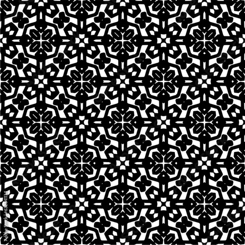 Black and white pattern . Figures ornament.Seamless pattern for fashion, textile design, on wall paper, wrapping paper, fabrics and home decor.