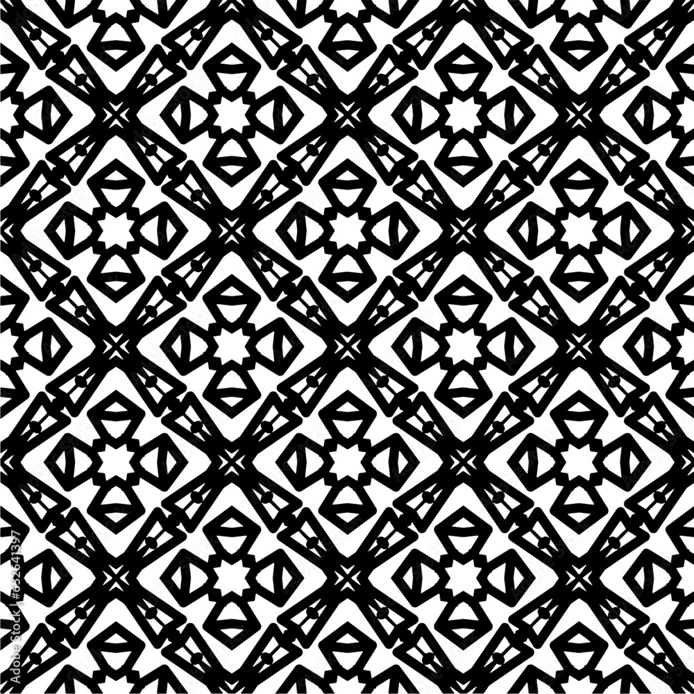 Black and white pattern . Figures ornament.Seamless pattern for fashion, textile design, on wall paper, wrapping paper, fabrics and home decor. Black and white pattern . Figures ornament.Seamless pattern for fashion, textile design, on wall paper, wrapping paper, fabrics and home decor.