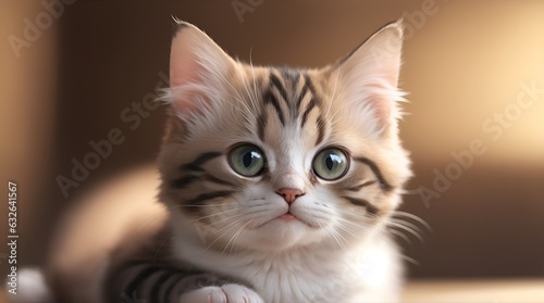 こちらを見ている猫/Generative AI
