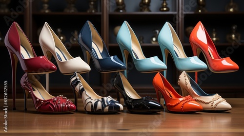 Stylish Footwear for Fashionable Women: Elevate Your Look with Elegant Red Heels, Perfect for Weddings and Special Occasions!, generative AI