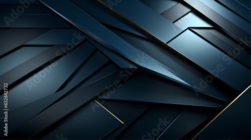 Premium background design with diagonal dark blue line pattern. Horizontal template for digital lux business banner, contemporary formal invitation, luxury voucher, prestigious gift. Generative AI