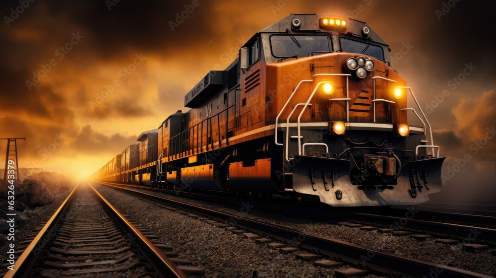 Obraz premium shipping trains planes transporting generative AI