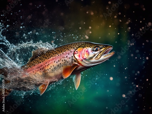 Rainbow trout fish, generative ai