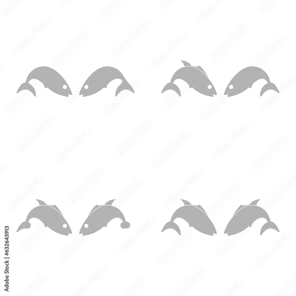 fish icon on a white background, vector illustration fish icon on a white background, vector illustration