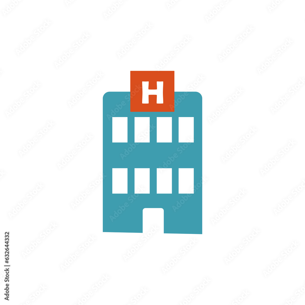 hospital icon on a white background, vector illustration hospital icon on a white background, vector illustration