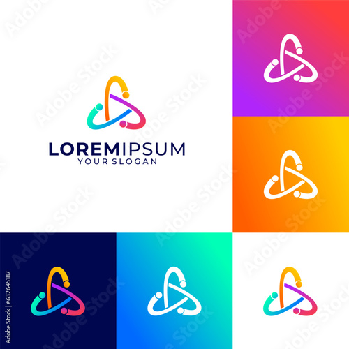 Three-Color Synergy Logo Design
