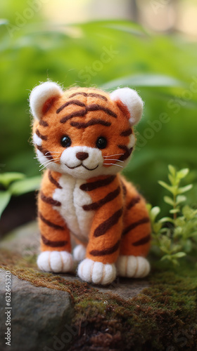 tigre fofo de feltro © Alexandre