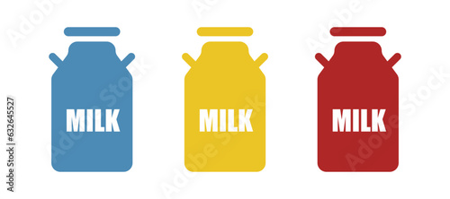 milk can icon on a white background, vector illustration