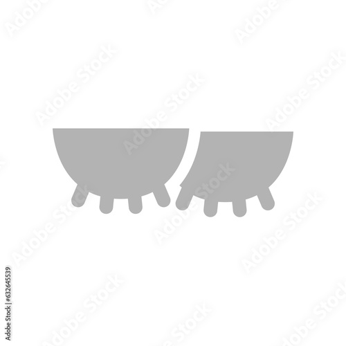 cow udder icon on white background, vector illustration