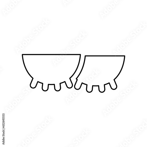 cow udder icon on white background, vector illustration