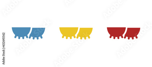 cow udder icon on white background, vector illustration