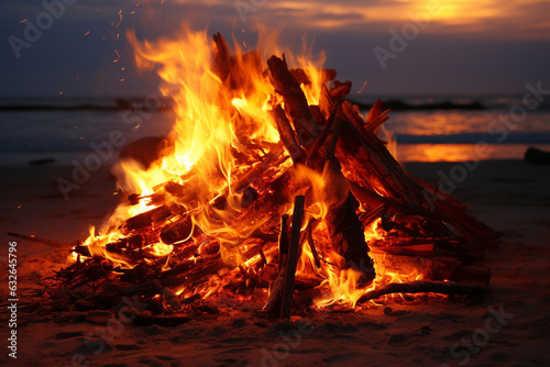 Beach Bonfire Games and Activities Generative AI