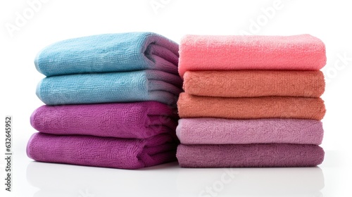 towels isolated on white generative AI
