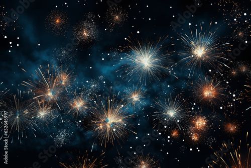 closeup sparkling firework explosion, highlighting the intricate patterns and textures Generative AI