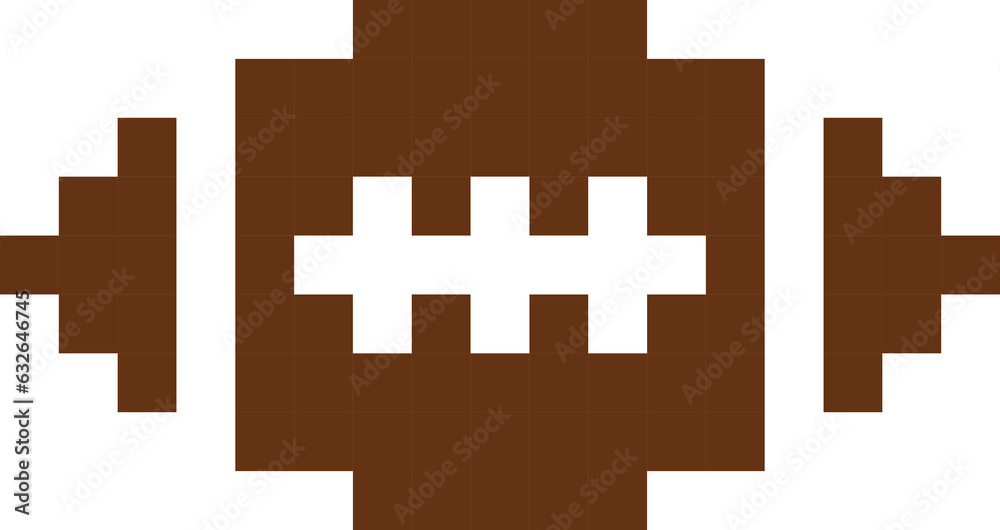 Rugby cartoon icon in pixel style Rugby cartoon icon in pixel style