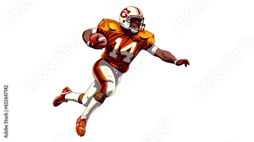 American football player drawing vector