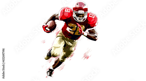 American football player drawing vector