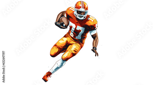 American football player drawing vector © Dzmitry