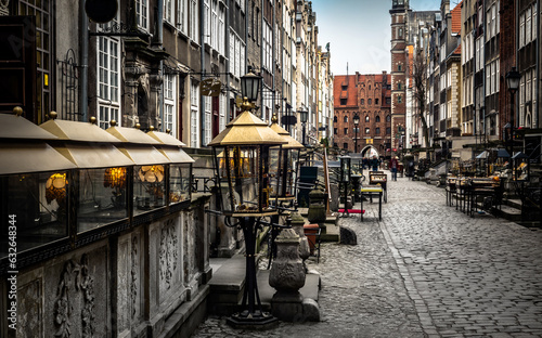 Architecture of Mariacka street in Gdansk is one of the most interesting tourist attractions and sightseeing places in Gdansk photo